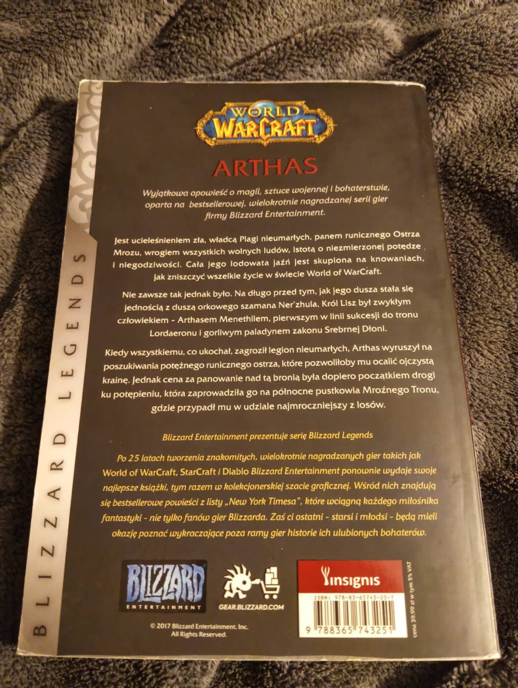Tylna okładka książki Arthas Przebudzenie Króla Lisza