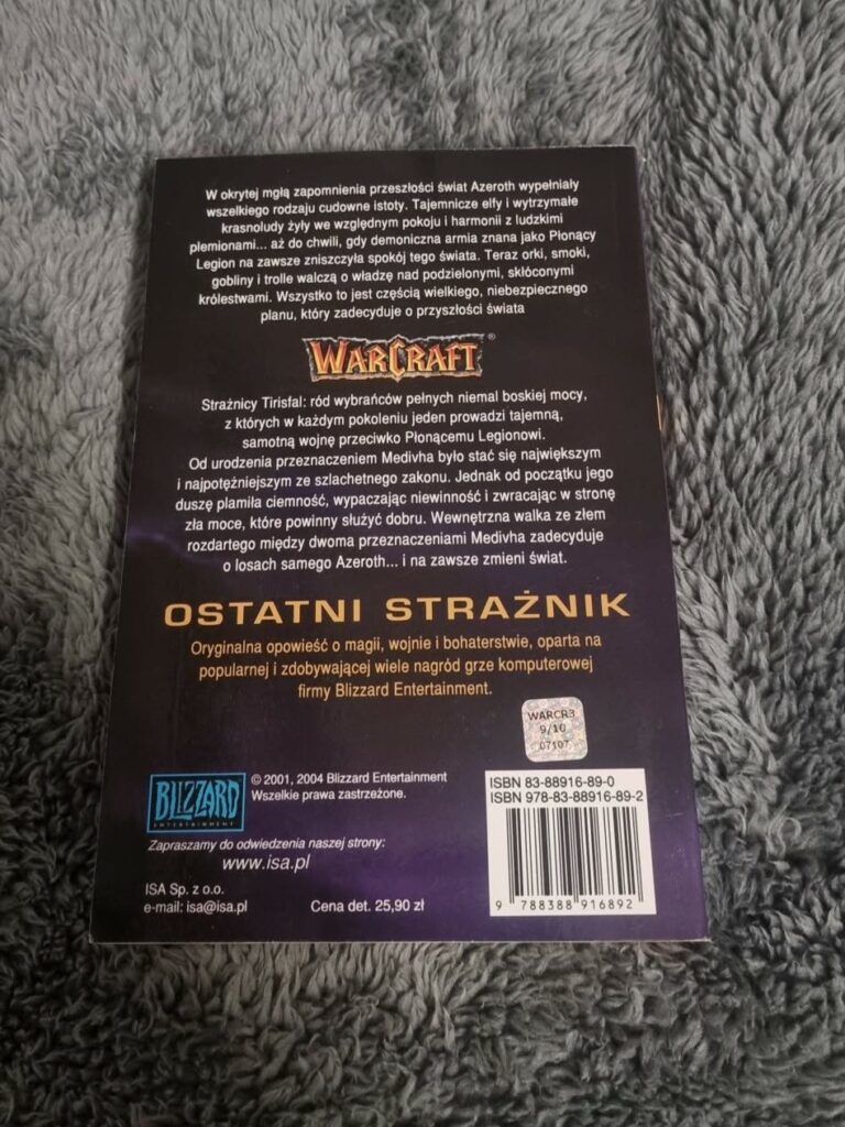 Tylna okładka polskiego wydania Ostatniego Strażnika
